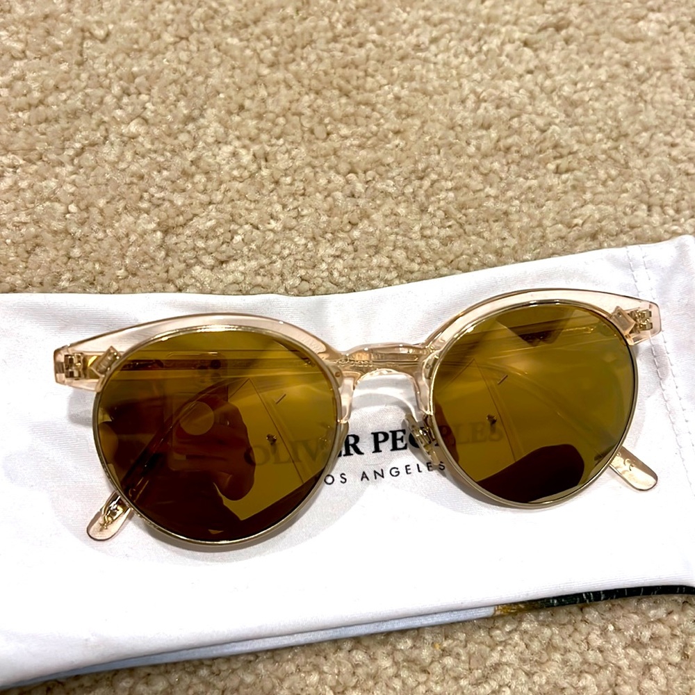 Gold Oliver Peoples sunglasses